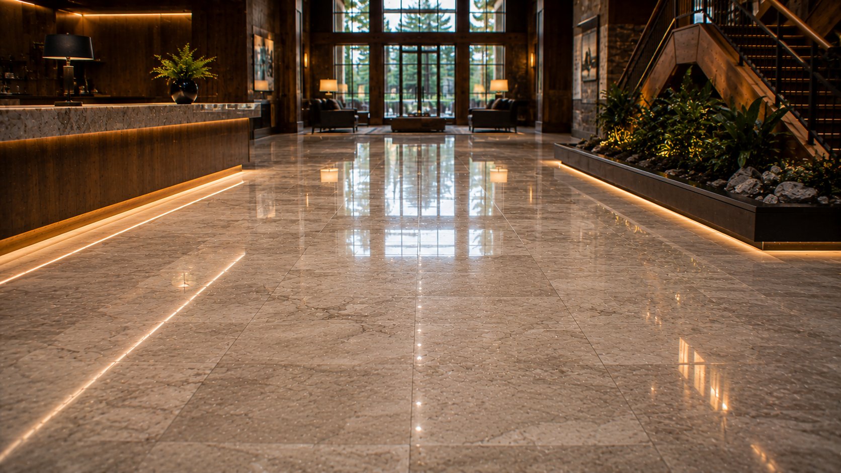 Commercial stone maintenance