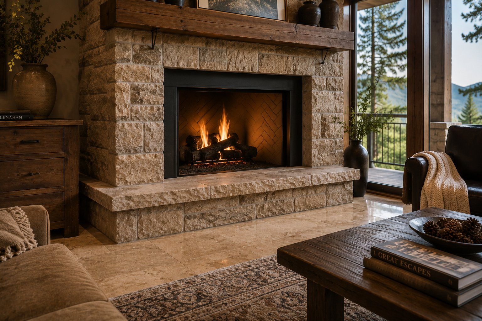 Elite Tile and Stone — Fireplace · Stone