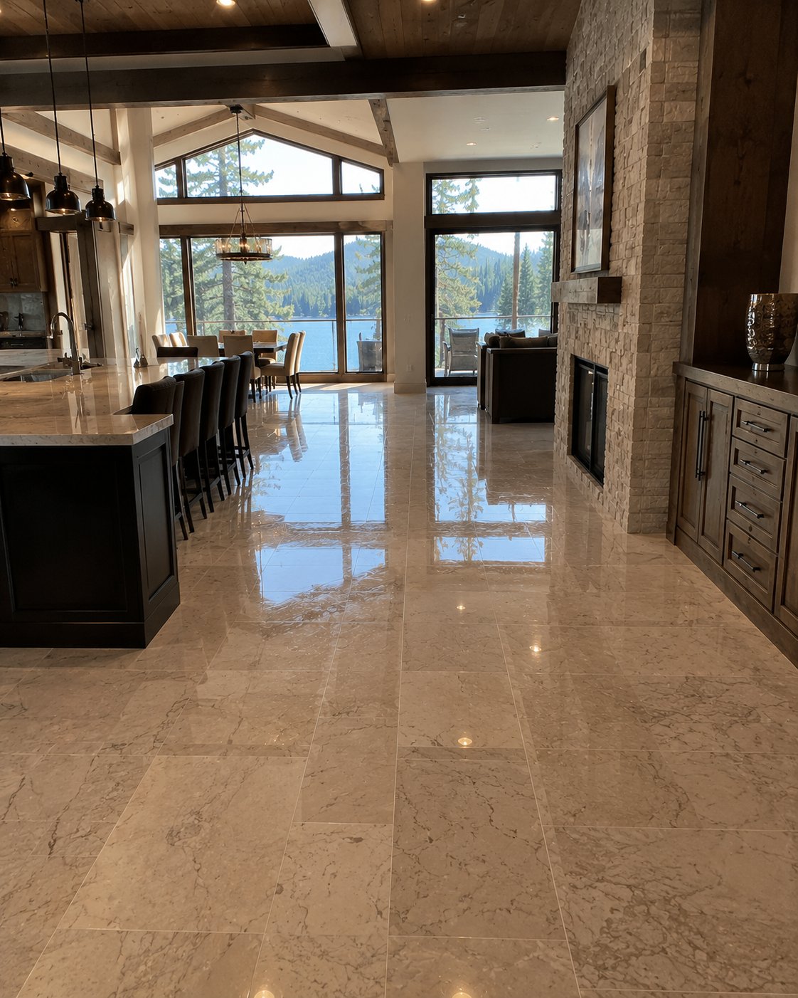 Stone and tile restoration in Hayden Lake, Idaho