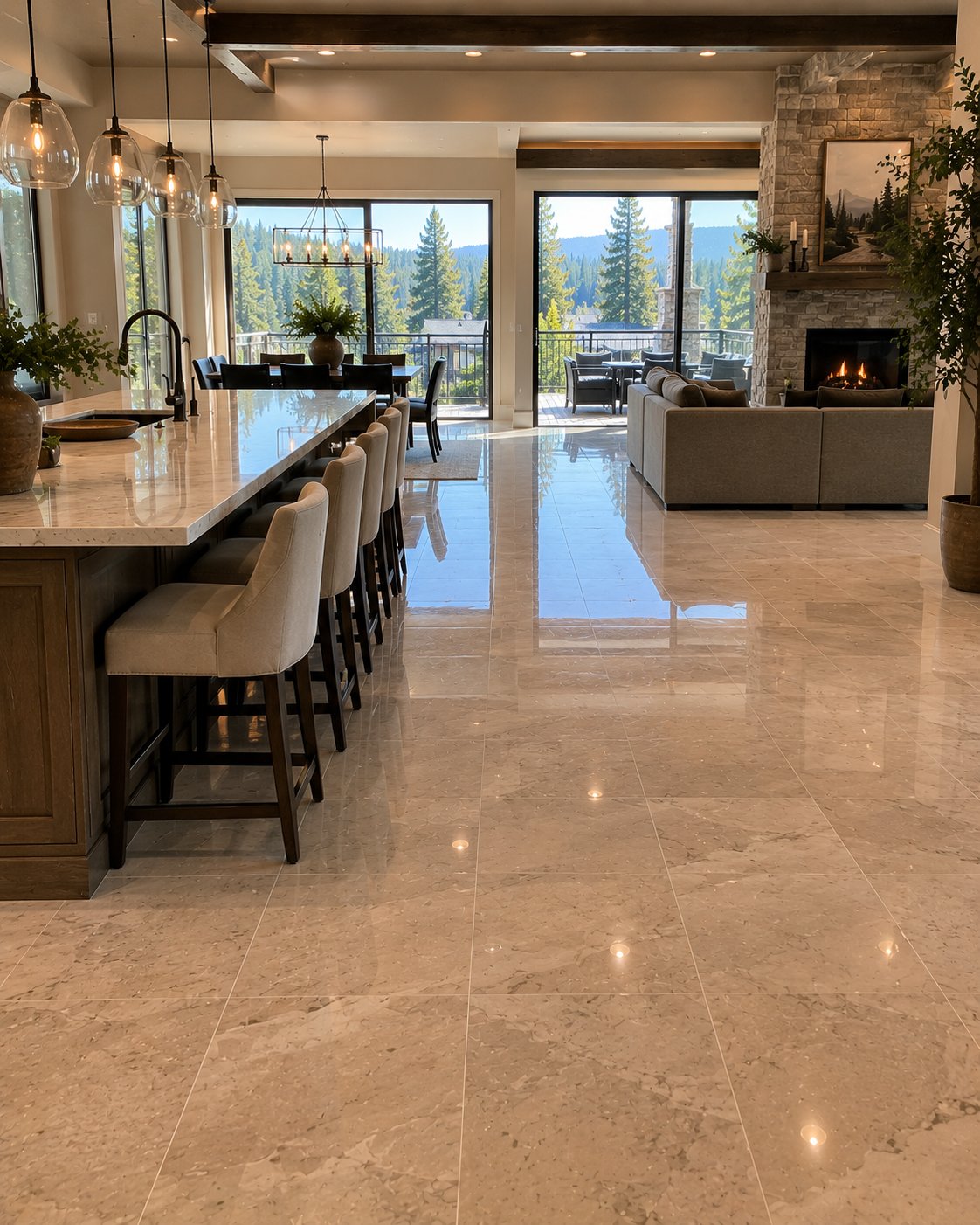 Stone and tile restoration in Post Falls, Idaho