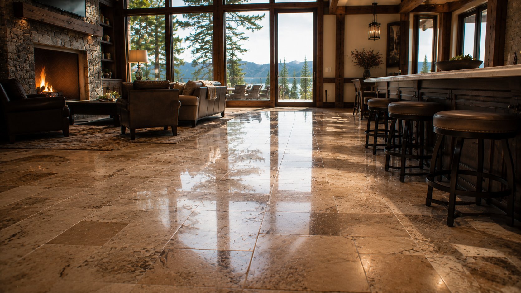 Stone and tile floor restoration